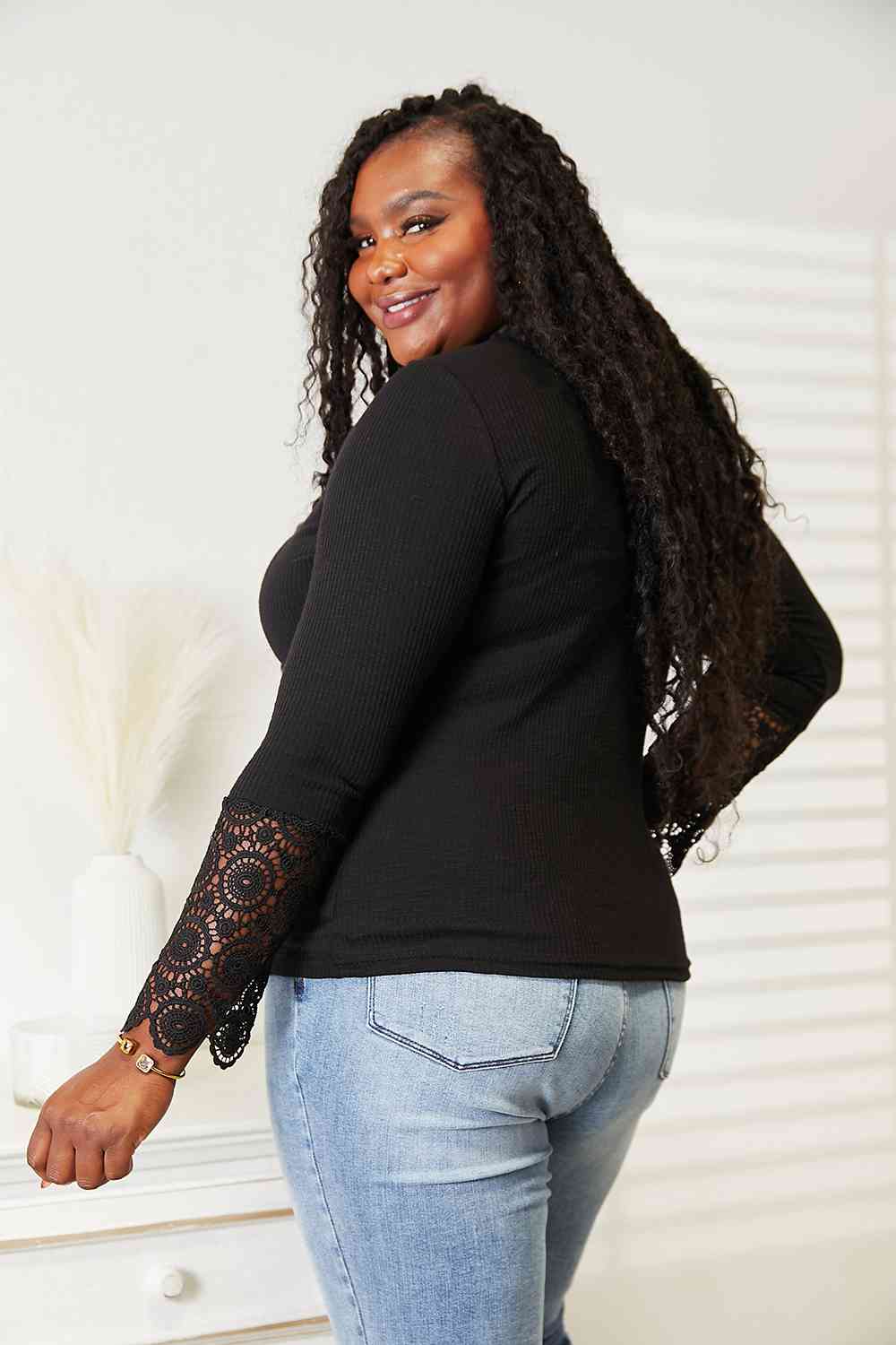 Lace Hem Top