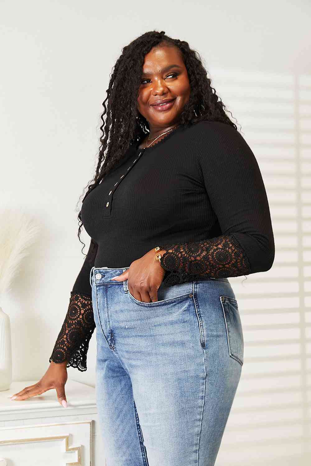 Lace Hem Top